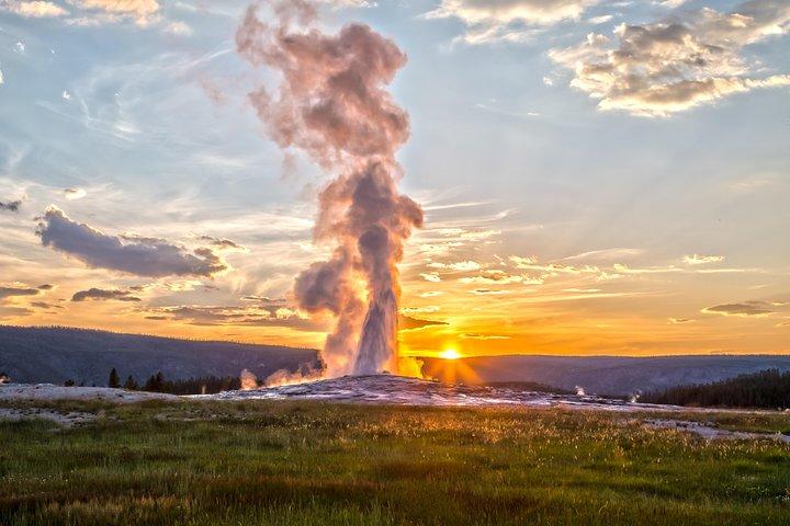 From Jackson Hole: Yellowstone Old Faithful, Waterfalls and Wildlife Day Tour
