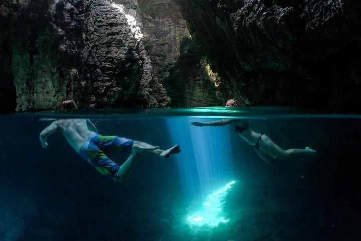 Cave exploring by kayak