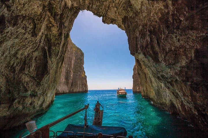 Paxos Antipaxos Blue Caves (Lakka Village) from Corfu