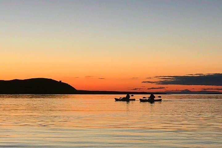 Midnight Sun Kayaking Adventure by Mt. Kirkjufell