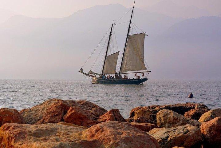 A sunset cruise on Lake Garda, by a private motorsailer