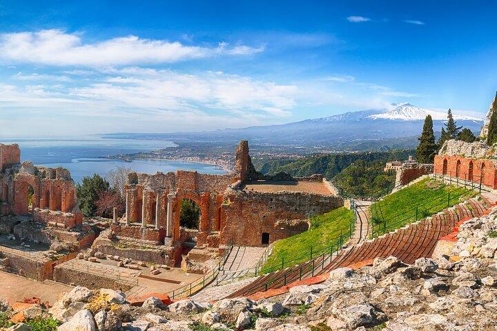 From Cefalù: Etna and Taormina - full day