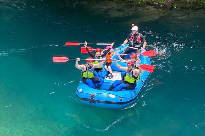 Rafting in Vikos Gorge National Park with gopro filming