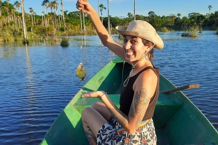 Fishing for Piranhas in Lake Yacumama