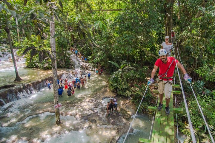 Dunn's River Falls Catamaran, Zipline & Snorkel, Ocho Rios