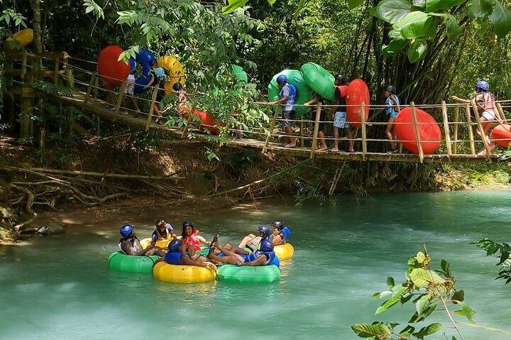 River Rapids Waterfalls Tubing and Beach Adventure with Transport