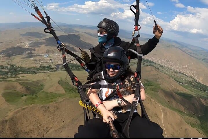 Private Tandem Paragliding Experience at Bayanzurkh Mountain