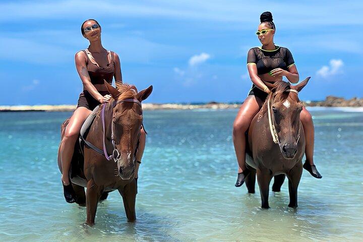 Bamboo Rafting & Horseback Ride n Swim Guided Tour in Montego Bay