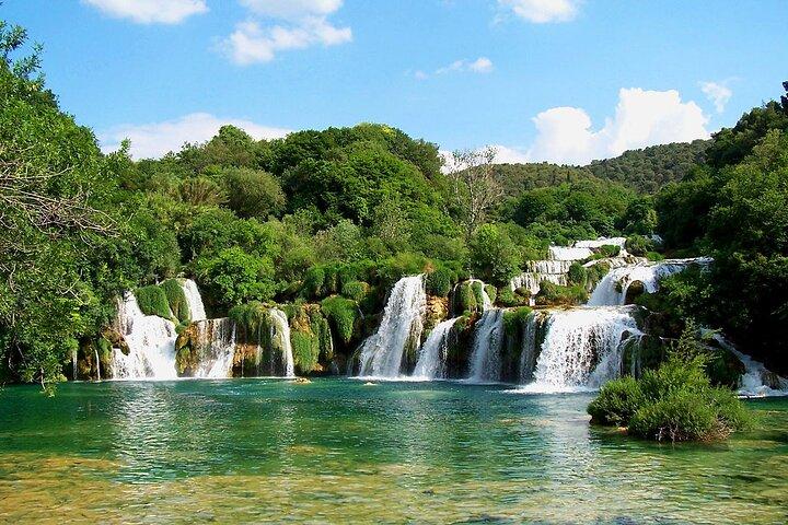From Trogir, Seget, Okrug: Krka Waterfalls & Šibenik Culture Tour
