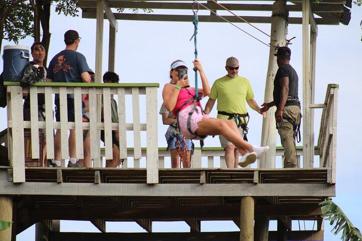 Roatan Zip Line Adventure with Monkey & Sloths Combo