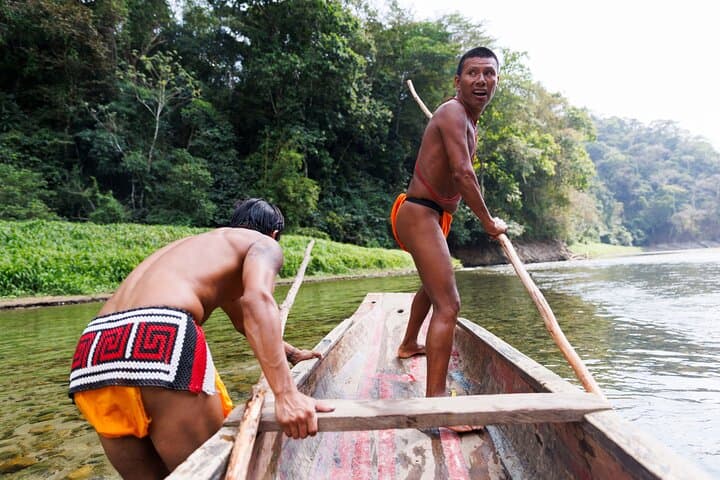 Panama City Visit an Indian town Embera and waterfall with lunch