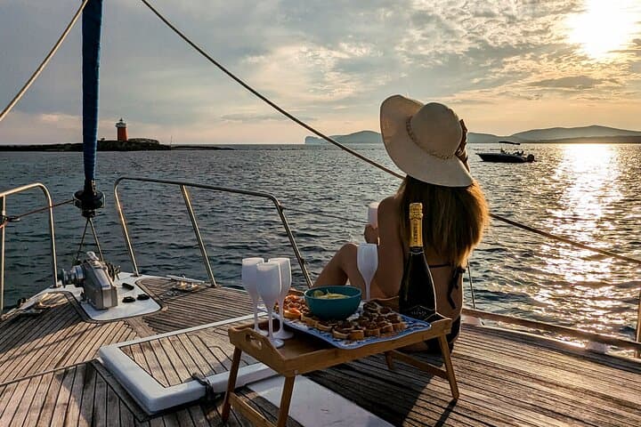 Sunset and Aperitif on a Sailing Boat in Alghero