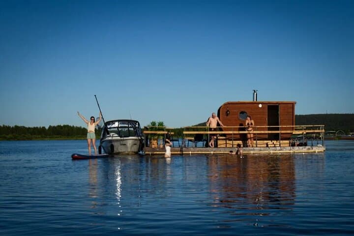 Half-Day/Evening on a Floating Sauna, Swimming and BBQ (Private)