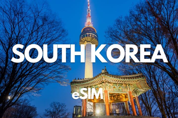 South Korea Data eSIM: 0.5GB/day to 30GB-30Days(Instant Delivery)