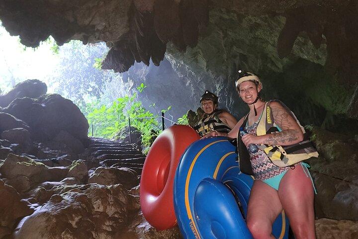 St. Herman's Cave Tubing with swimming in the Inland Blue Hole