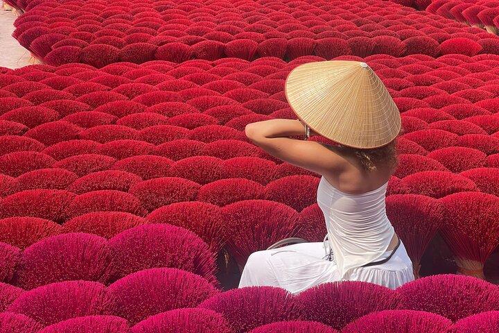 Incense Village, Hat Making & Lacquer Artisan Small Group Hanoi