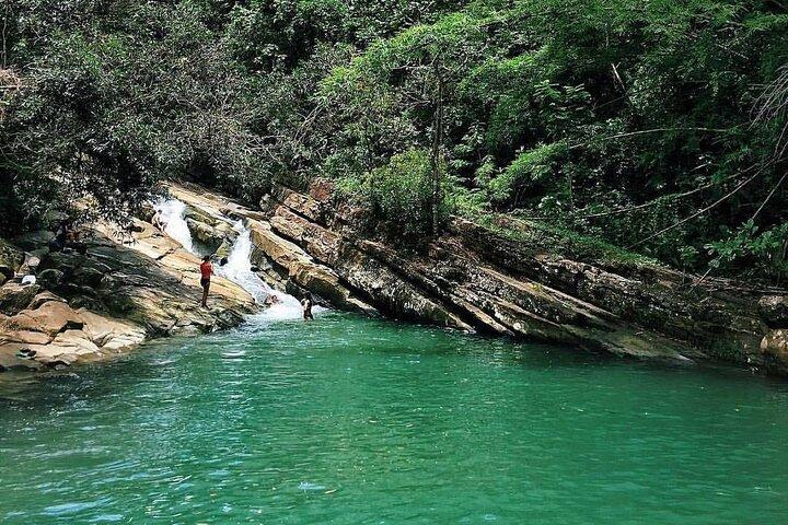 2 Tours in 1 Day: Rainforest Waterslides & Beach Tour w/Transport