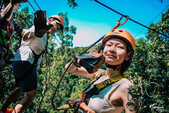 Samui Zipline FLY & Fun Tree Bridge Jungle Cafe & Waterfall