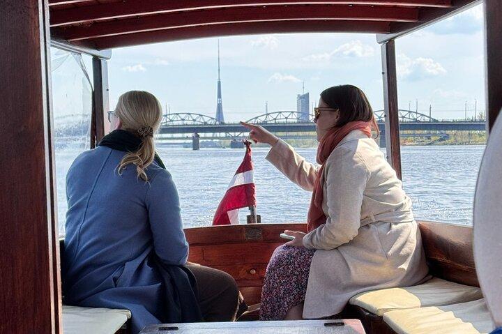 Riga Canal and Daugava Boat Tour with Welcome Drink & Audio Guide