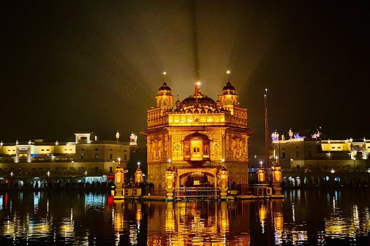 Golden Temple Night Light Ceremony with a Sikh