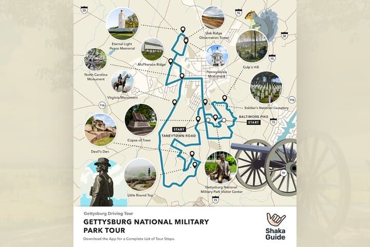 Gettysburg Battlefield Self Guided Audio Driving Tour