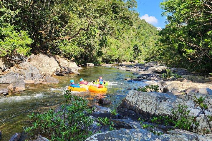 River Tubing & Zipline Combo Tour from Hopkins