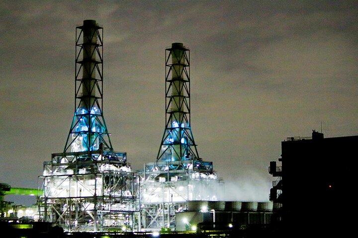 Kawasaki Night Factory Lights: Private Car Tour with Expert Guide