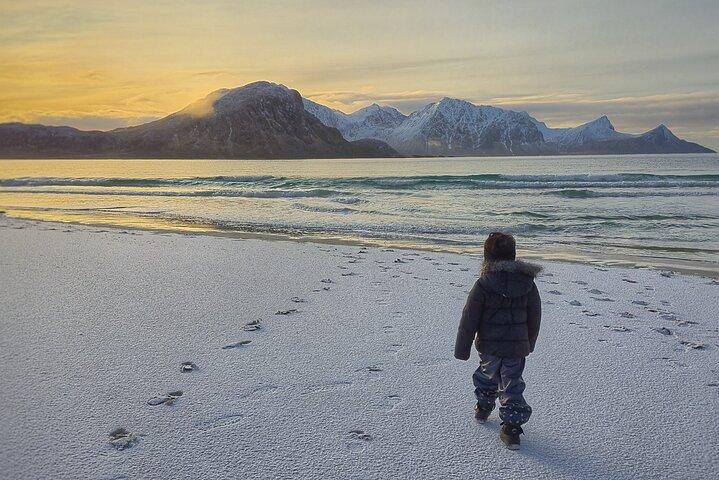 Snowshoeing in the Lofoten in French