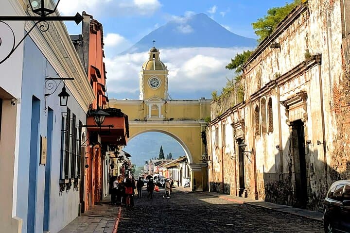 Antigua Guatemala and Hobbitenango from Guatemala City
