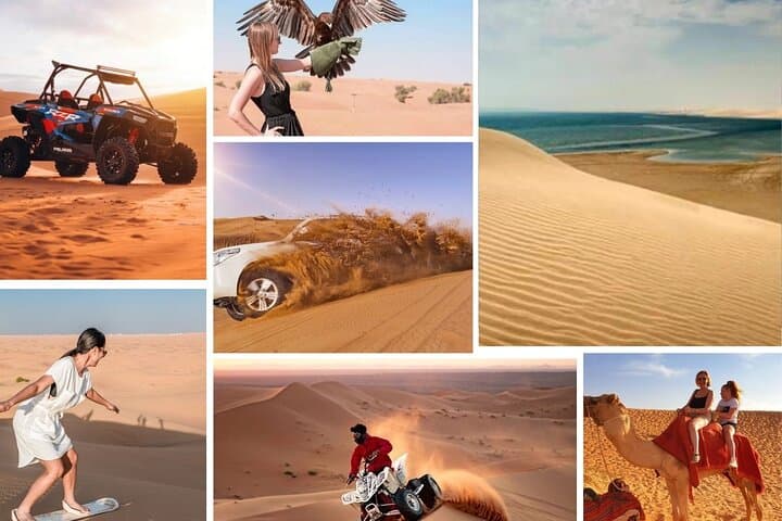 Doha Private Dune Bashing, Camel Ride & Sandboarding & Inland Sea