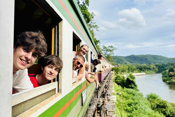 Kanchanaburi Erawan Waterfall and Death Railway Full Day Tour