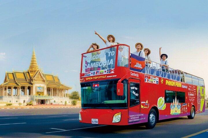 Phnom Penh Bus with Free Boat Cruise 1 Day Pass