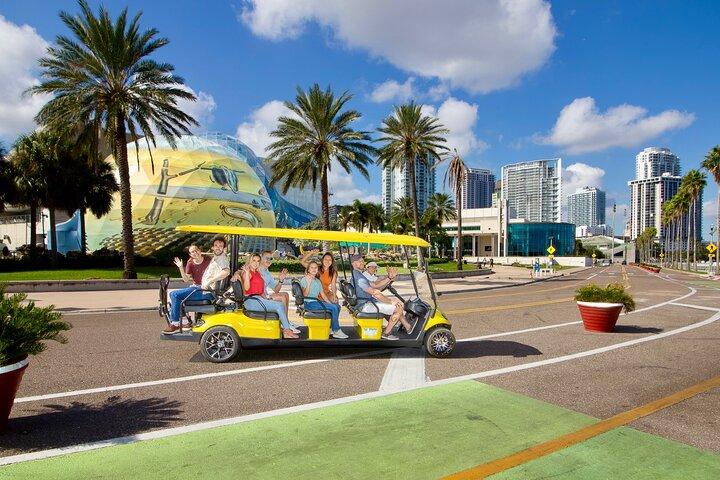 Guided St. Pete Sightseeing Tour in Deluxe Street Legal Golf Cart