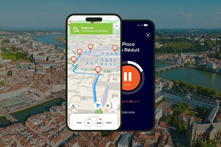 Bayonne Audio Guided Walking Tour 1h20 and 22 Audio Commentaries