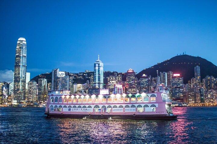 Hong Kong: Victoria Harbor Dinner Cruise & Light Show with Pickup