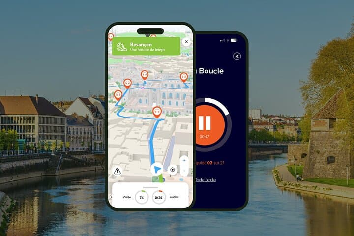 Besançon Audio guided walking tour 2h10 and 25 audio commentary