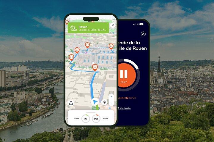 Rouen Audio guided walking tour 1h45 and 27 audio comments