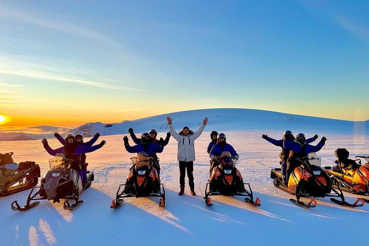 Snowmobiling from Husafell