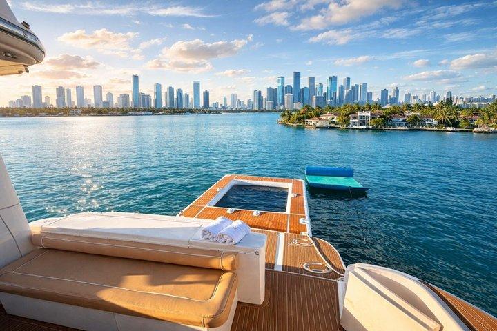 Yacht Rental 60 ft | + 2 Jet Ski Free | Miami Beach Boat Rentals