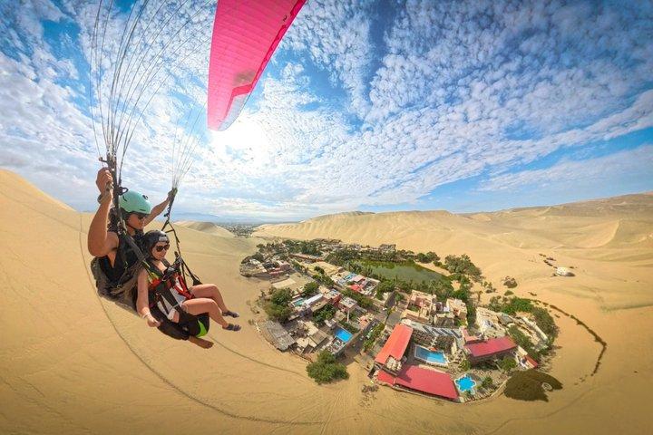 Paragliding over the Huacachina
