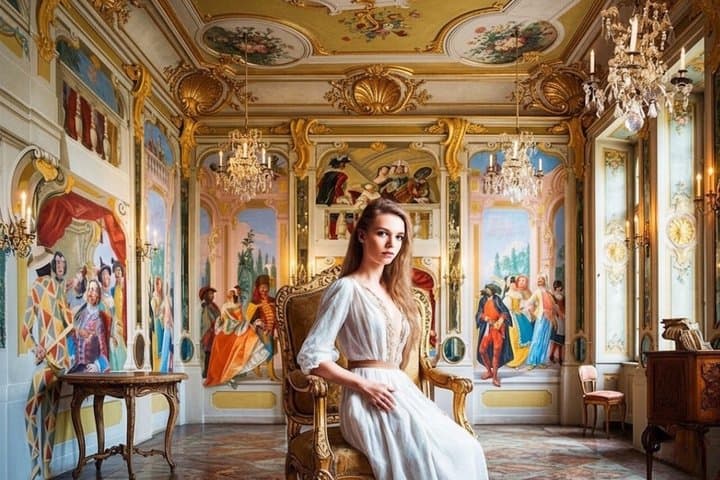 Krumlov Royal Palace Tour: Interiors, Pralines & Sweet Café