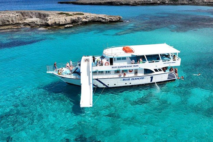 Blue Lagoon trip with giant slide departing from Latchi harbour