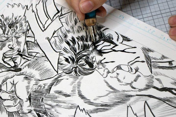 Kumamoto Manga Inking Workshop with Framed Artwork Souvenir