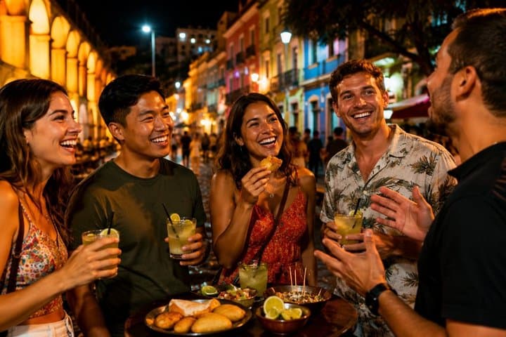 Lapa Evening Street Food and Caipirinha Tour in Rio