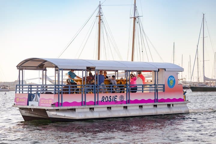 1 hour Rosie Party Pedal Boat Tour in Newport Harbor