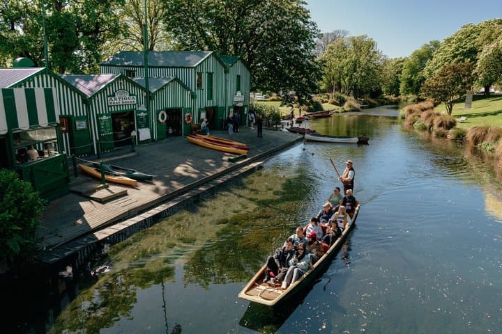 Punting on the Avon Antigua Boatsheds