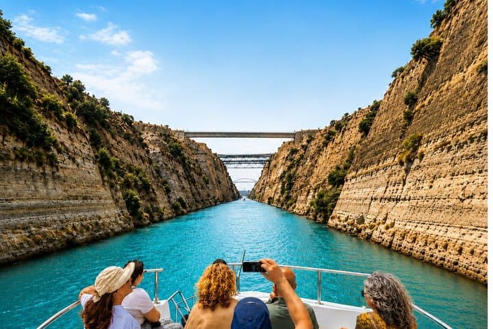 Corinth Canal Cruises Passage By St Andreas Glass Bottom Boat