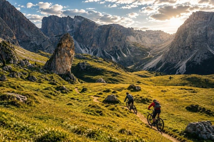 Sellaronda tour of the four steps ebike tour