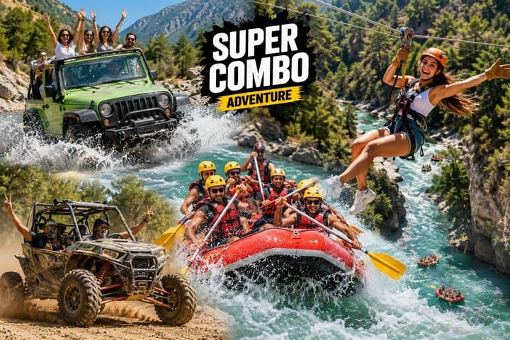 Antalya Super Combo W/Rafting ,Jeep Safari ,Quad Biking & Zipline