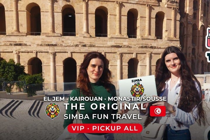 Fun VIP Day Tour: El Jem, Kairouan & Monastir/Sousse (Pickup All)